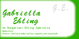 gabriella ehling business card